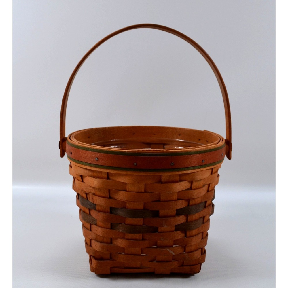 Longaberger 1996 " Shades of Autumn " Maple Leaf Basket  Swivel Handle #13935